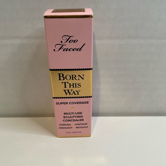 NEW Too Faced Born This Way Super Coverage Multi-Use Concealer Mahogany 0.50 oz. - Picture 2 of 5